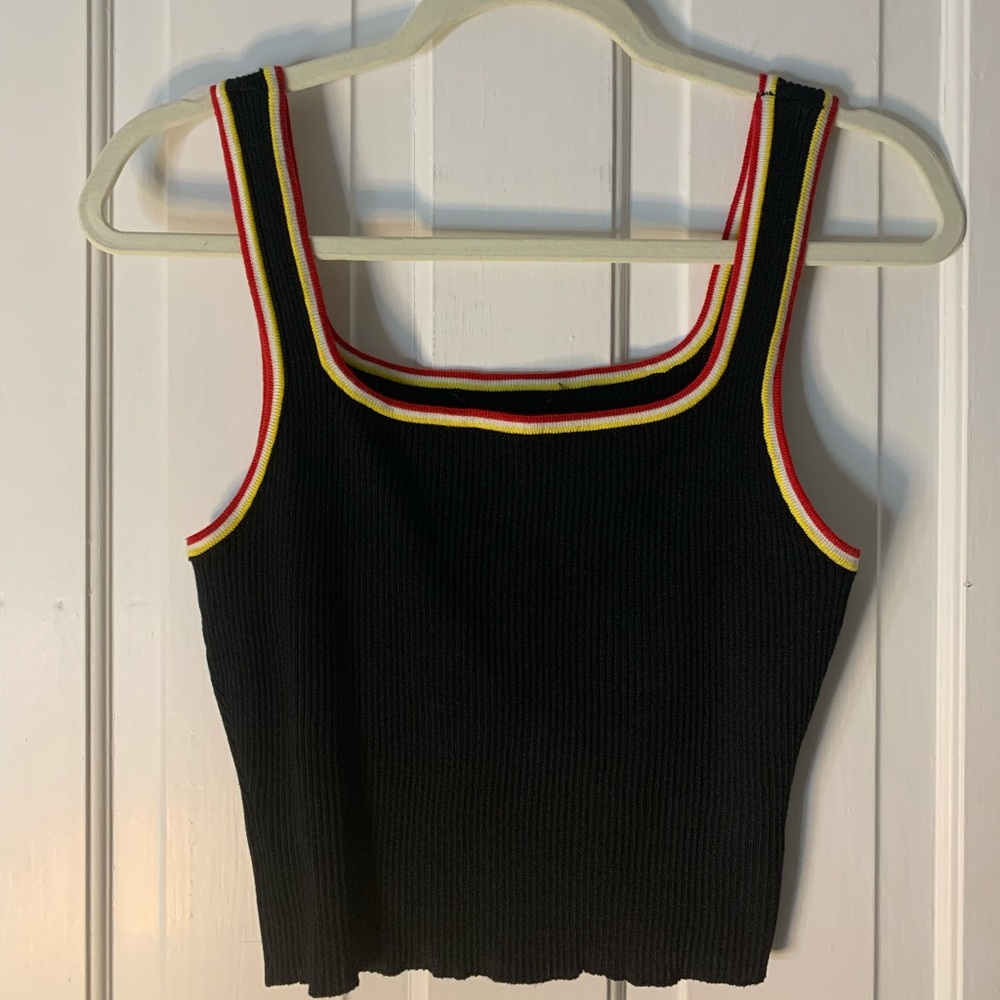 Red orange and black tank top!